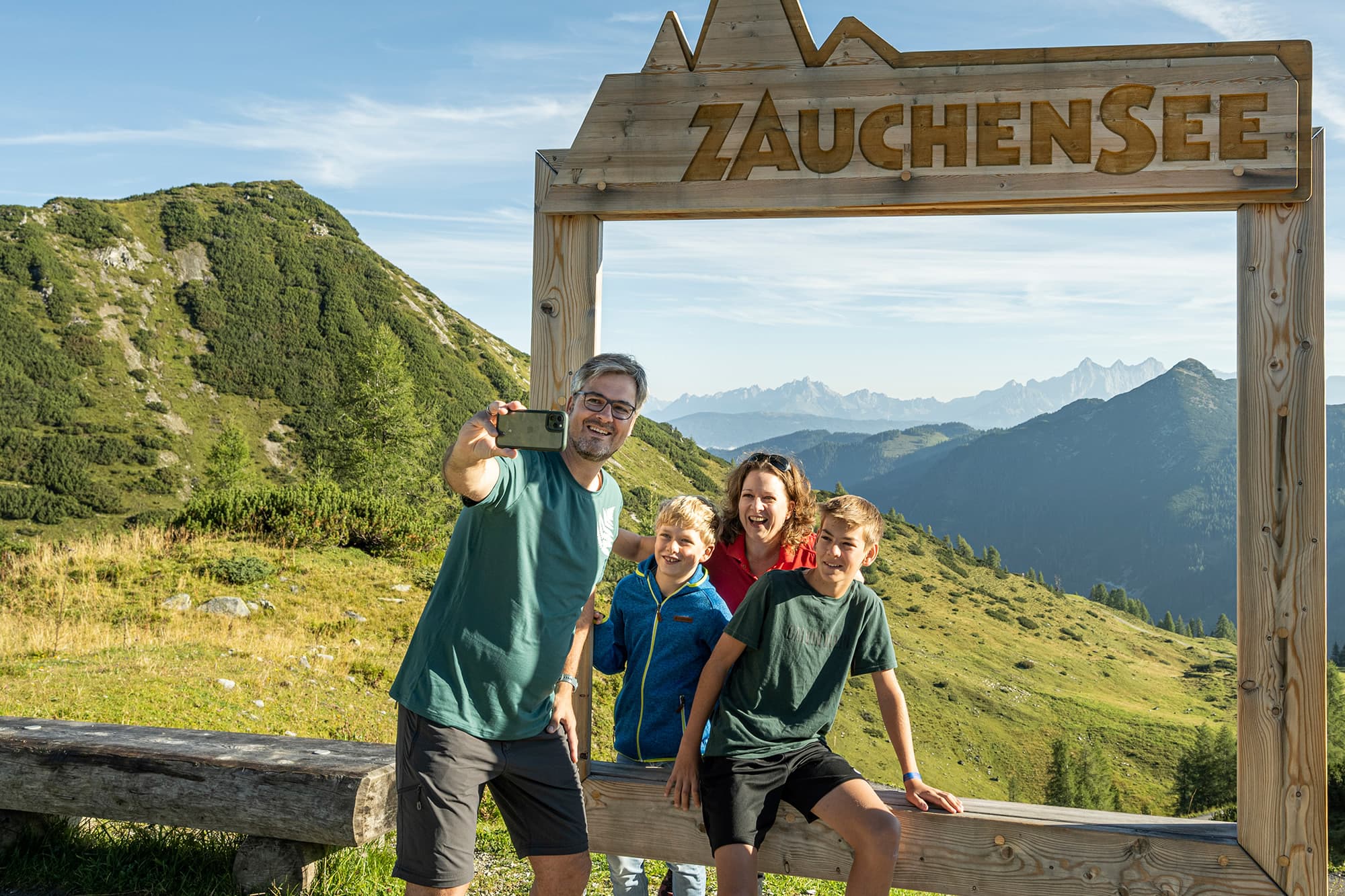 Mit der Sommerbergbahn ins Ausflugsziel Abenteuerberg Gamskogel in Zauchensee mit der Familie