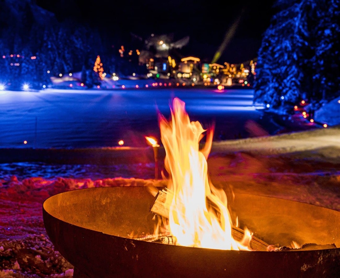 Feuerschale beim Bergseeadvent in Zauchensee