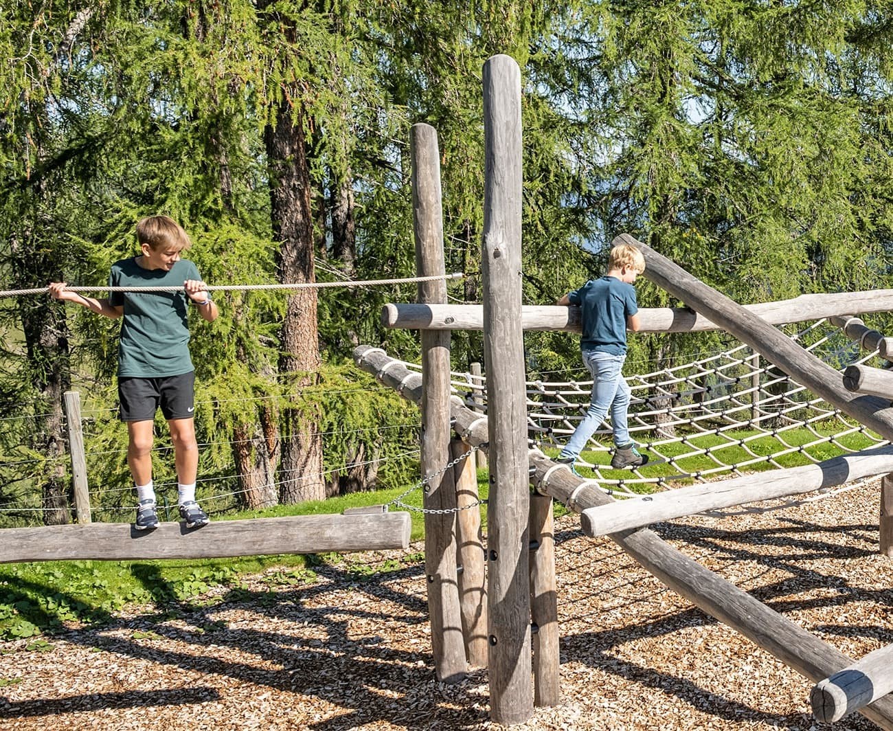 Climbing on the playground