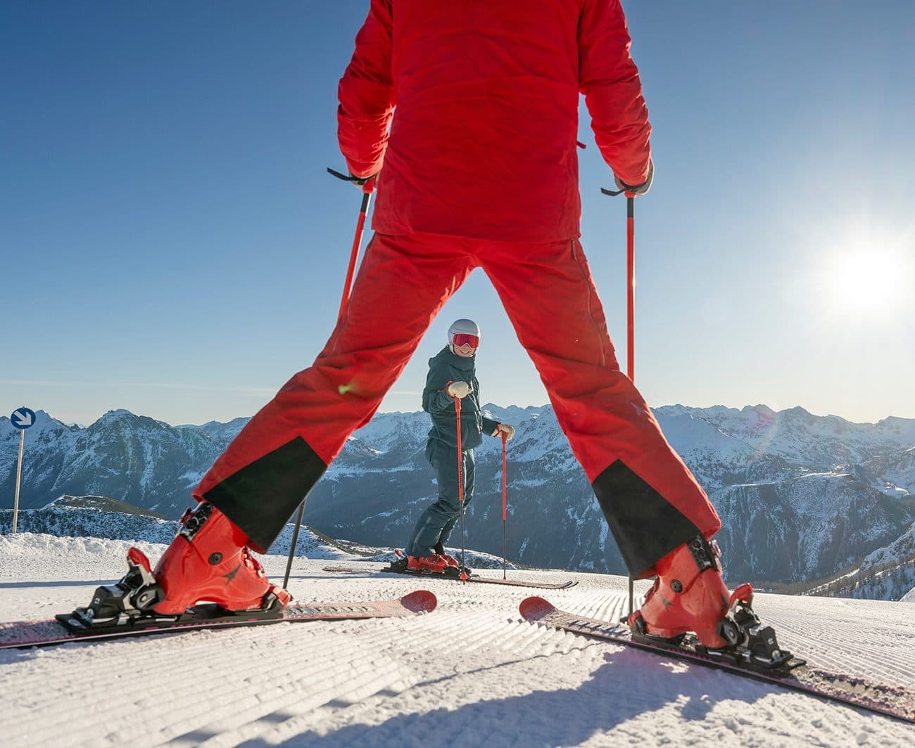 Skifahrer im Skigebiet Zauchensee-Flachauwinkel