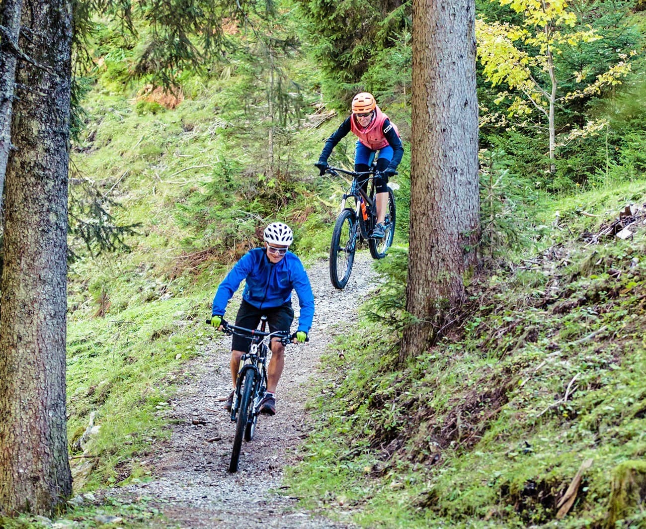 Mountainbiketour durch den Wald