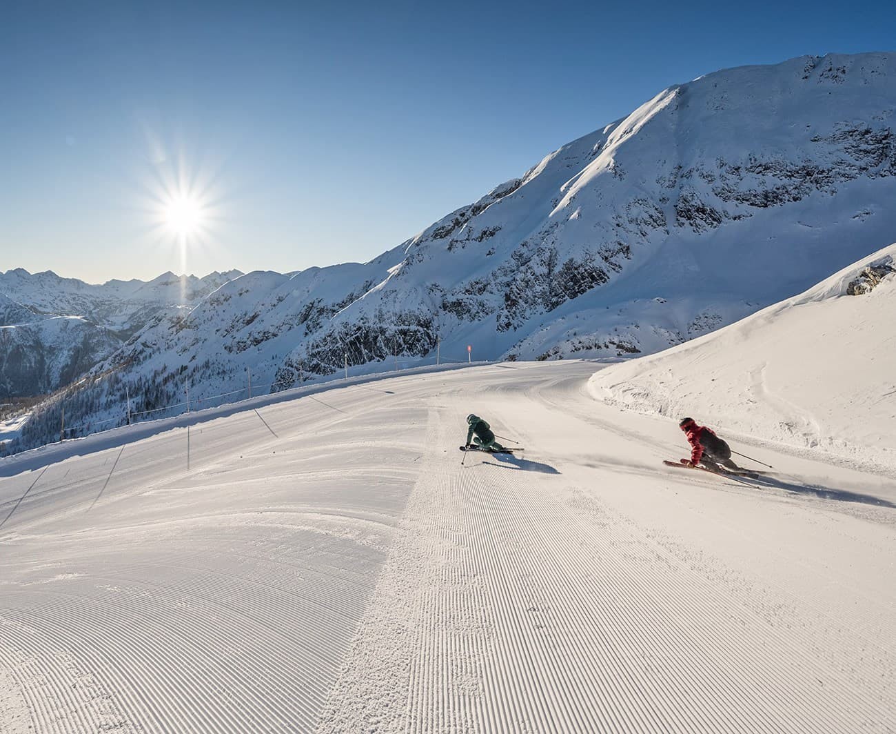 Skiers in the Zauchensee-Flachauwinkl ski area